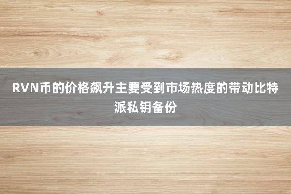 RVN币的价格飙升主要受到市场热度的带动比特派私钥备份