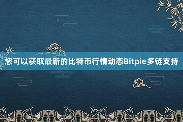 您可以获取最新的比特币行情动态Bitpie多链支持