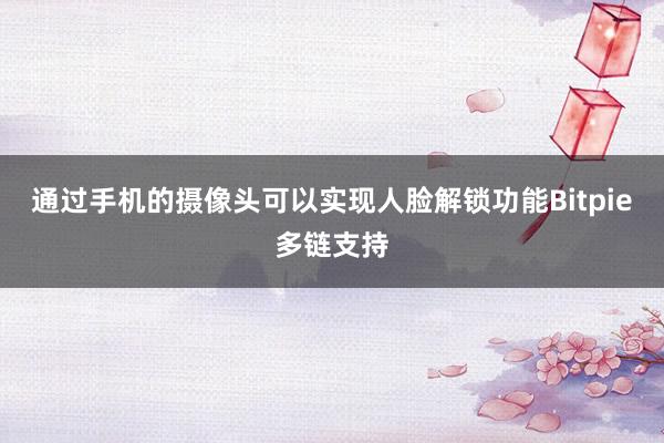 通过手机的摄像头可以实现人脸解锁功能Bitpie多链支持