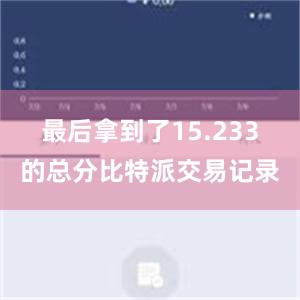 最后拿到了15.233的总分比特派交易记录