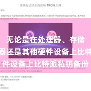 无论是在处理器、存储器、显示器还是其他硬件设备上比特派私钥备份