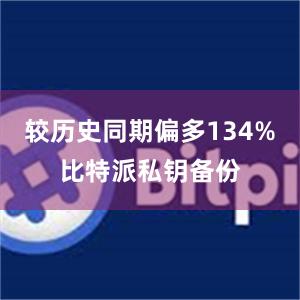 较历史同期偏多134%比特派私钥备份