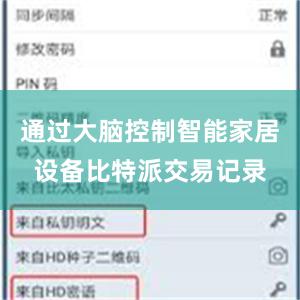 通过大脑控制智能家居设备比特派交易记录
