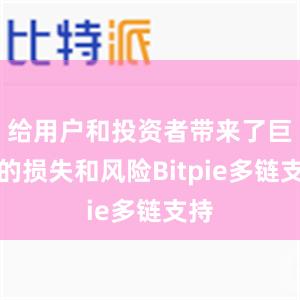 给用户和投资者带来了巨大的损失和风险Bitpie多链支持