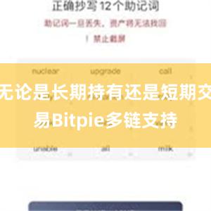 无论是长期持有还是短期交易Bitpie多链支持